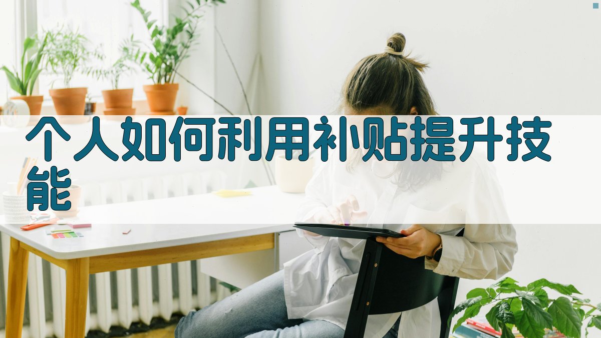 个人如何利用补贴提升技能 图4