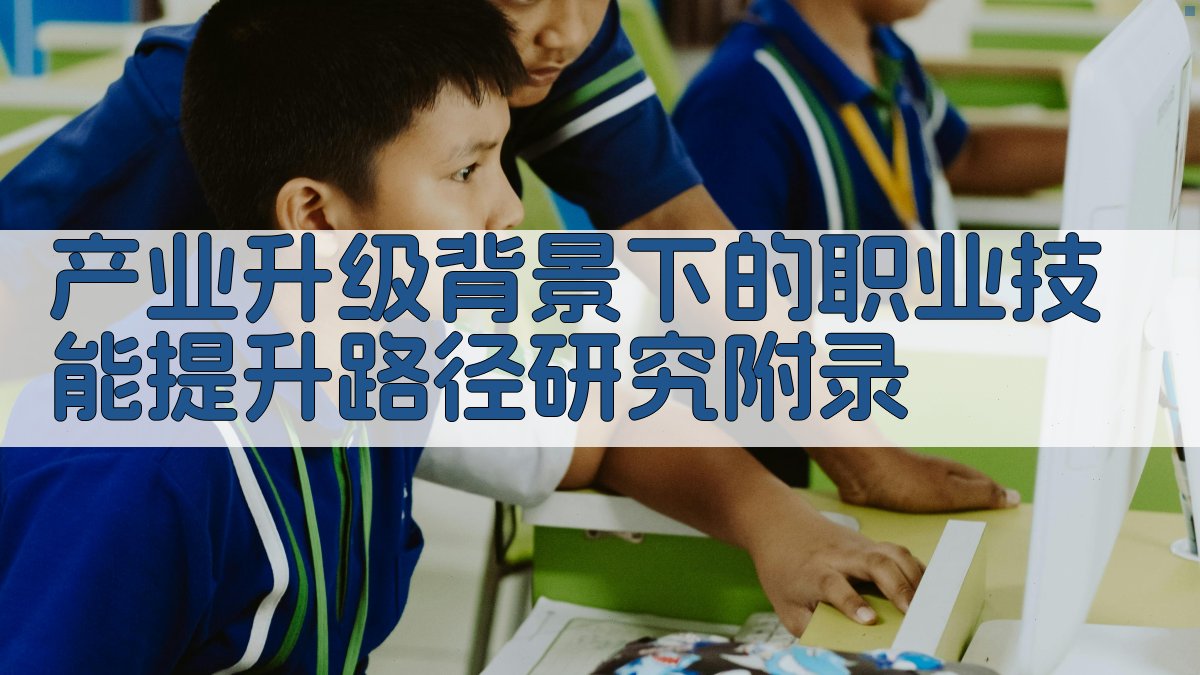 产业升级背景下的职业技能提升路径研究 · 附录 图4