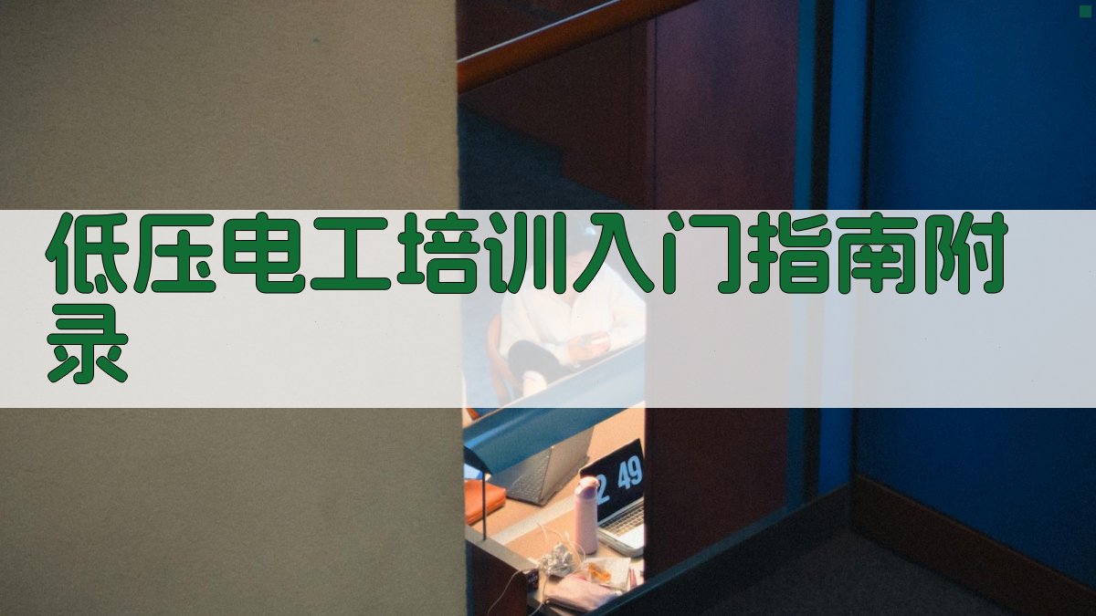 低压电工培训入门指南 · 附录 图4