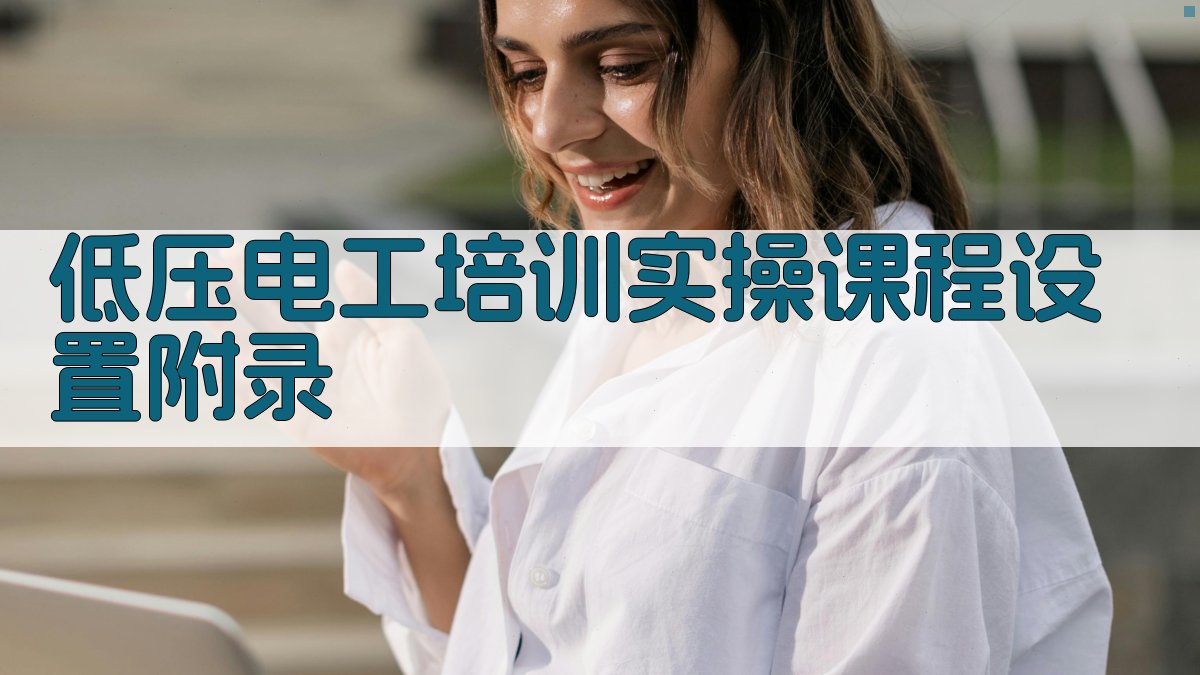 低压电工培训实操课程设置 · 附录 图4