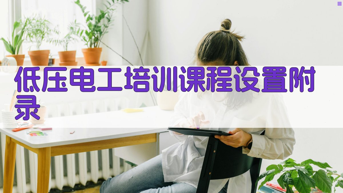 低压电工培训课程设置 · 附录 图3