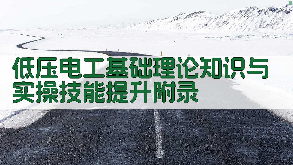 低压电工基础理论知识与实操技能提升 · 附录 图4