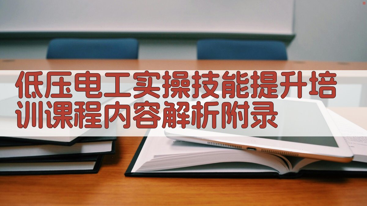 低压电工实操技能提升培训课程内容解析 · 附录 图5