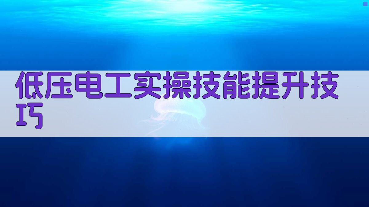 低压电工实操技能提升技巧 图2