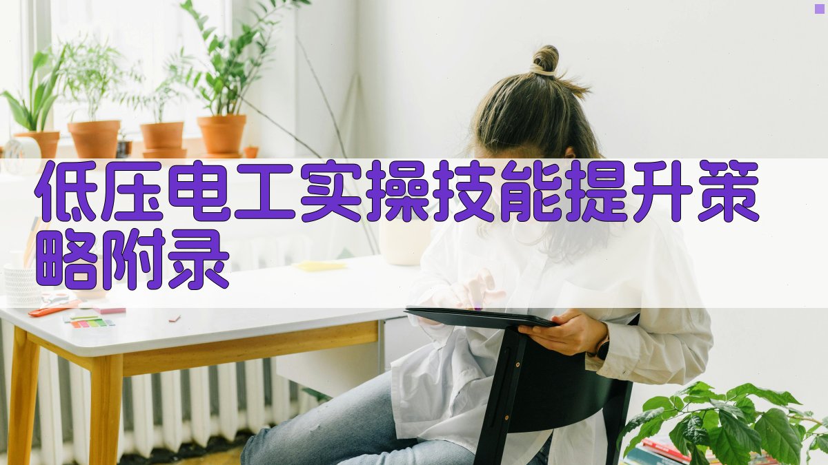 低压电工实操技能提升策略