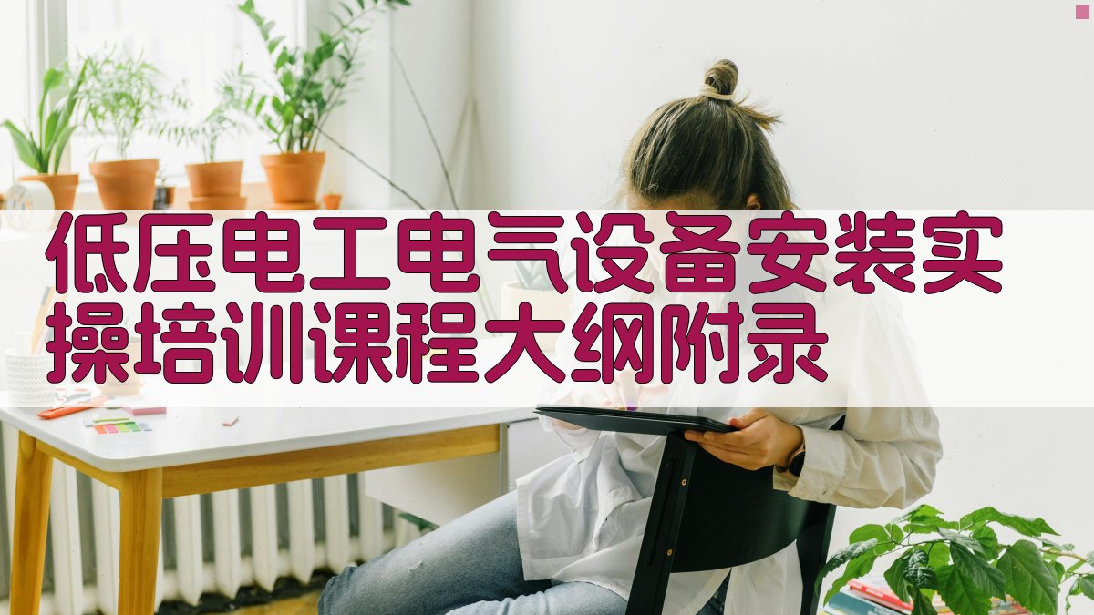 低压电工电气设备安装实操培训课程大纲 · 附录 图3