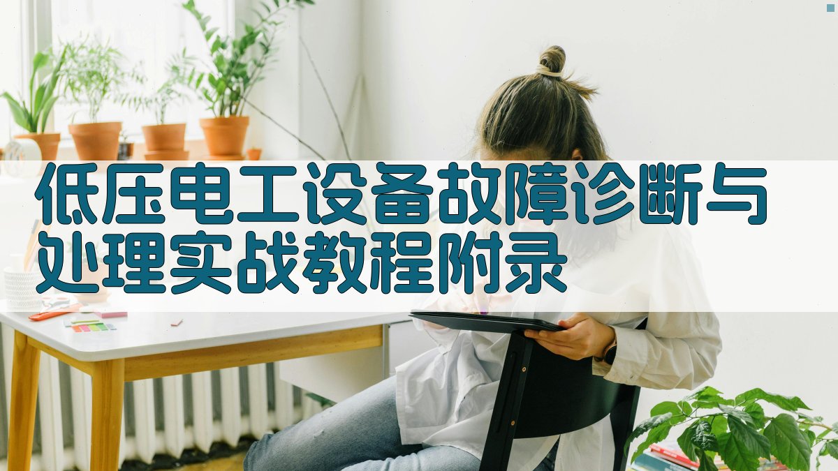 低压电工设备故障诊断与处理实战教程 · 附录 图5