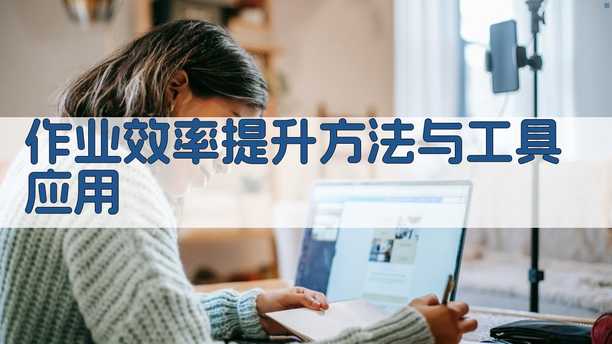 作业效率提升方法与工具应用 图4