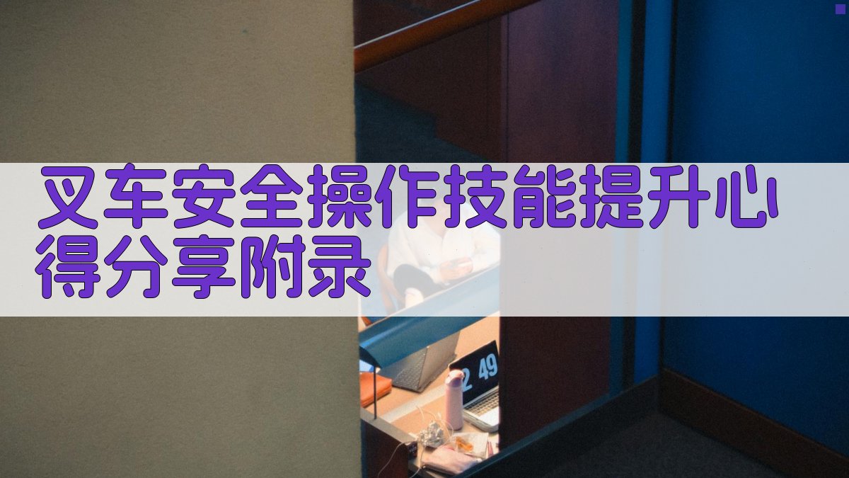 叉车安全操作技能提升心得分享 · 附录 图3