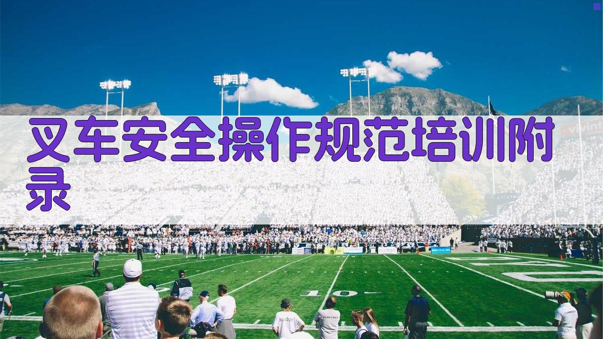 叉车安全操作规范培训 · 附录 图2