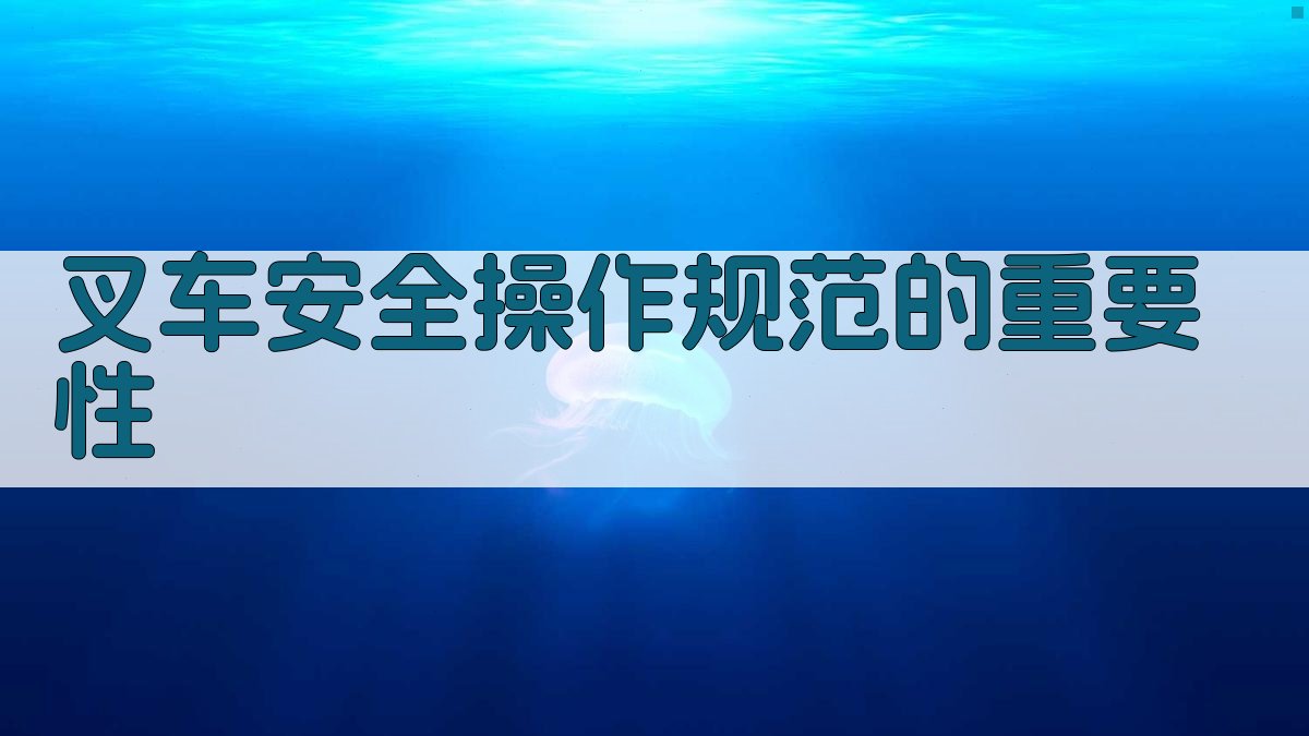 叉车安全操作规范的重要性 图3