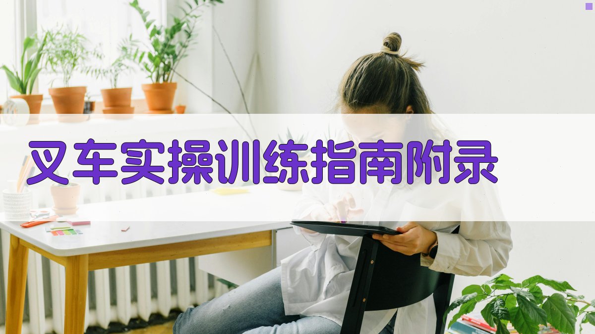 叉车实操训练指南 · 附录 图2