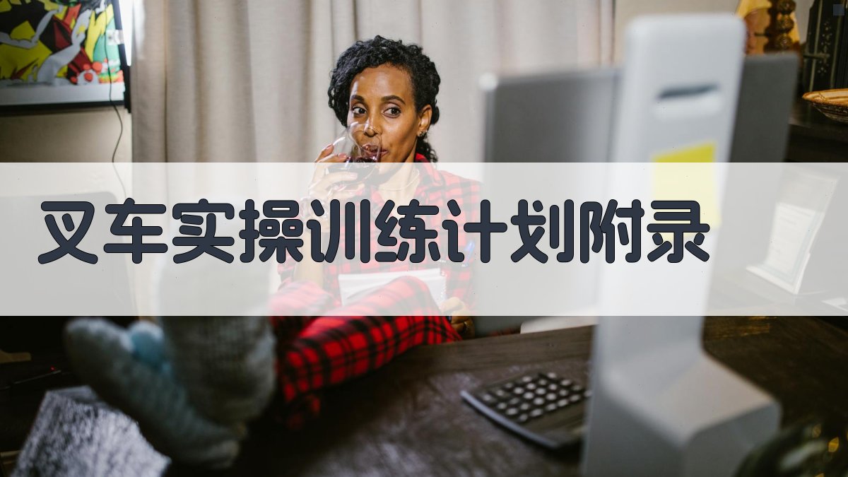 叉车实操训练计划 · 附录 图2