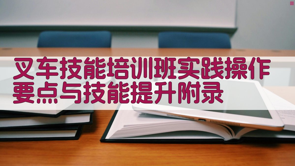 叉车技能培训班实践操作要点与技能提升 · 附录 图4