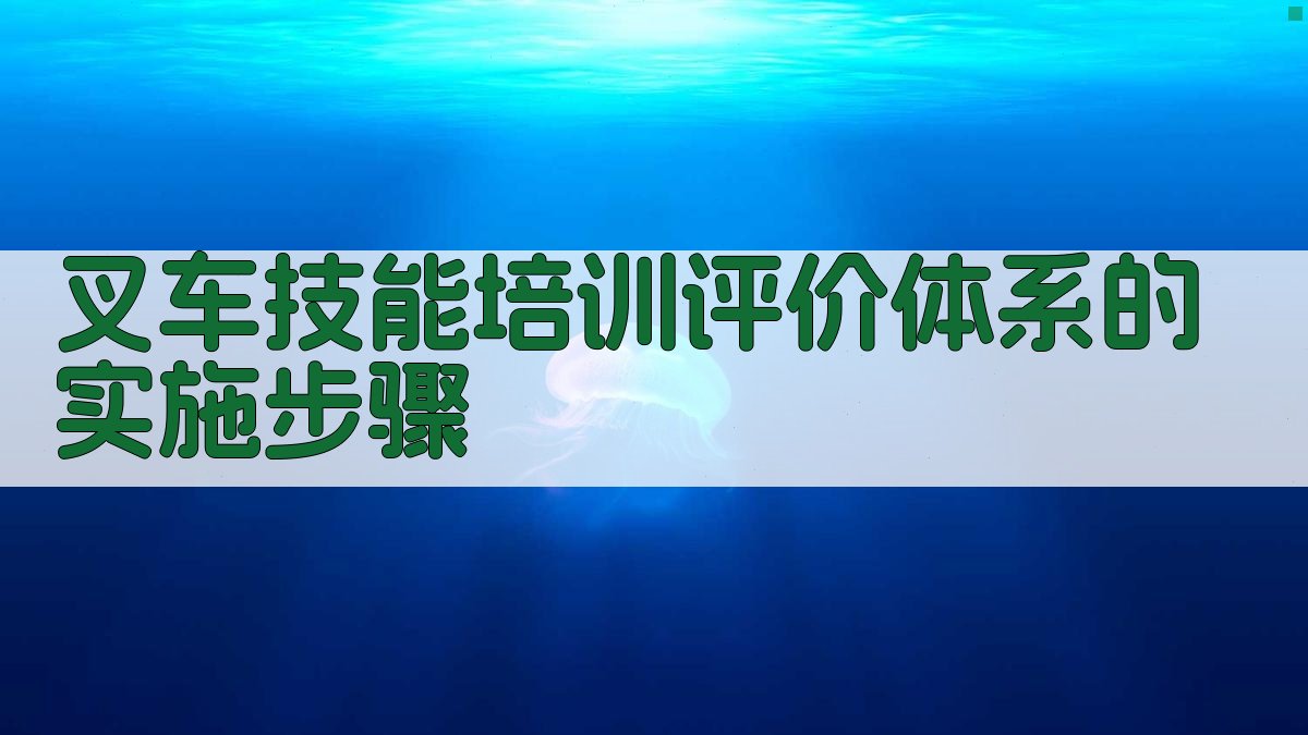 叉车技能培训评价体系的实施步骤 图2