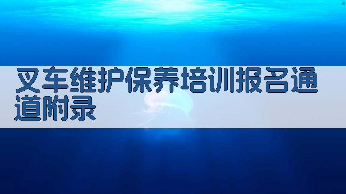 叉车维护保养培训报名通道 · 附录 图4
