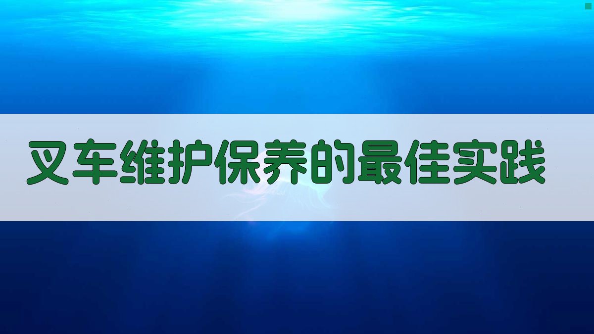 叉车维护保养的最佳实践 图2