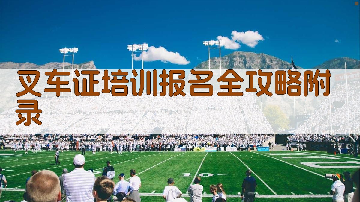 叉车证培训报名全攻略 · 附录 图3