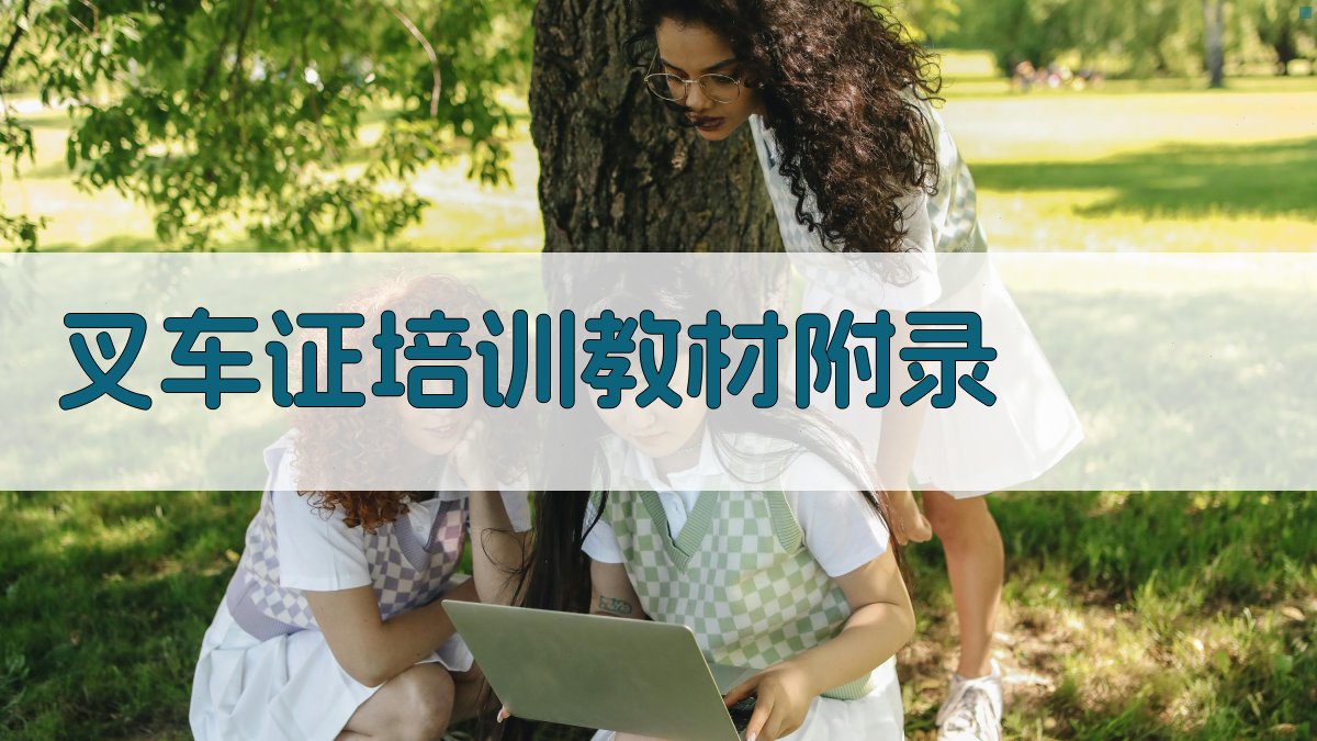叉车证培训教材 · 附录 图3