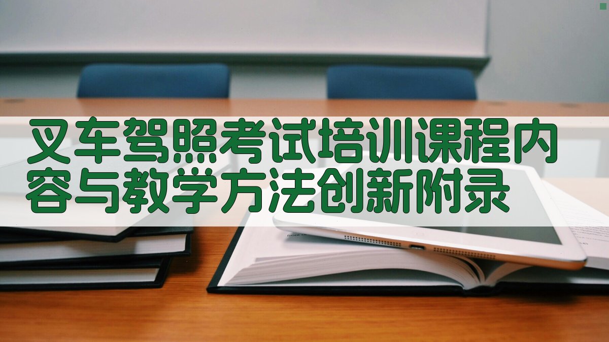 叉车驾照考试培训课程内容与教学方法创新 · 附录 图4