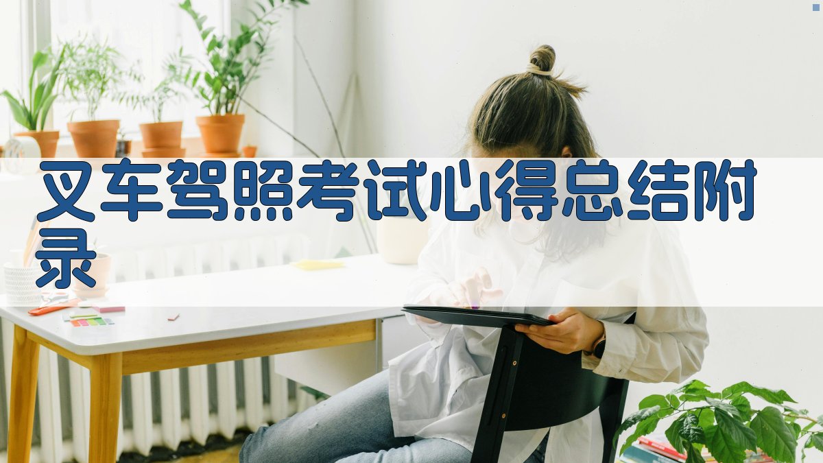 叉车驾照考试心得总结 · 附录 图4