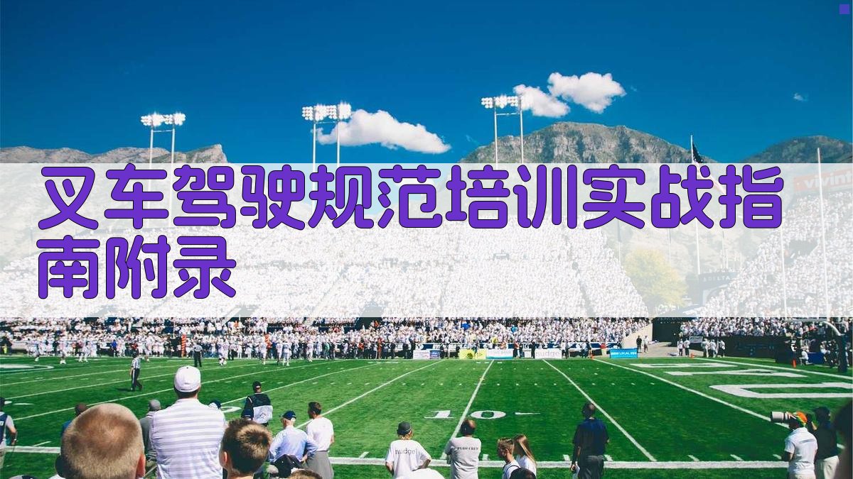 叉车驾驶规范培训实战指南 · 附录 图4