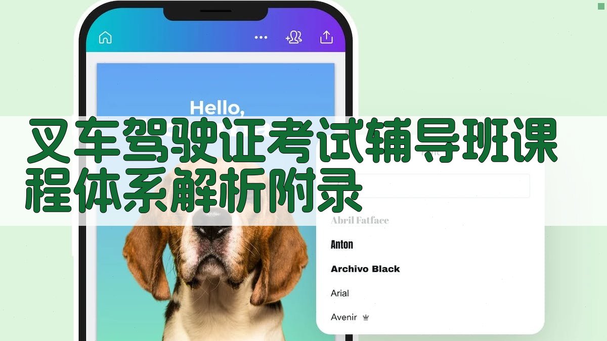 叉车驾驶证考试辅导班课程体系解析 · 附录 图3