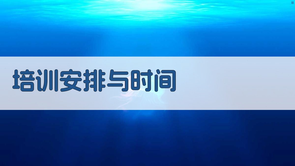 培训安排与时间 图3
