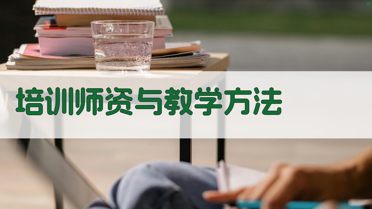 培训师资与教学方法 图3