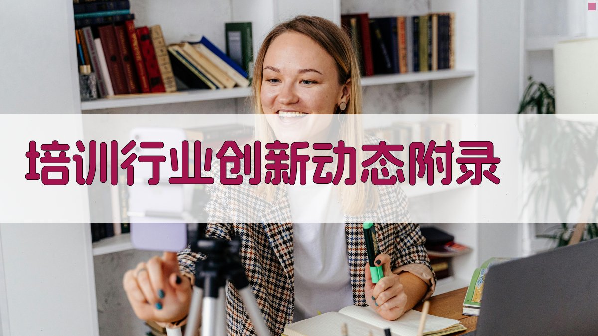 培训行业创新动态 · 附录 图4