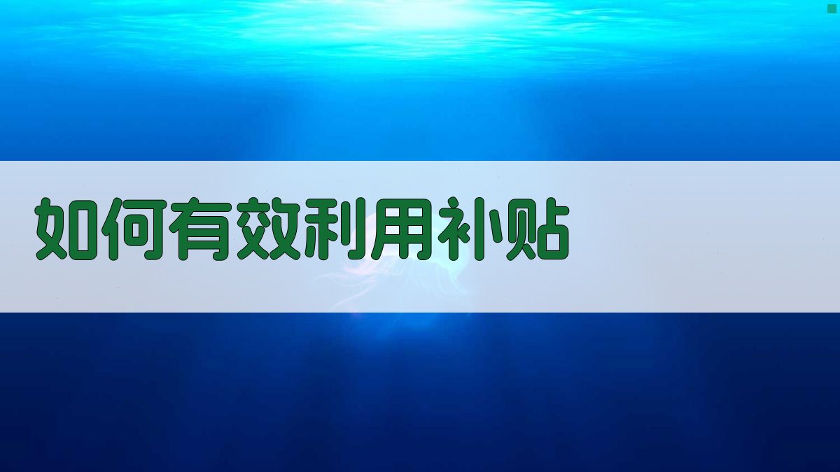 如何有效利用补贴 图4