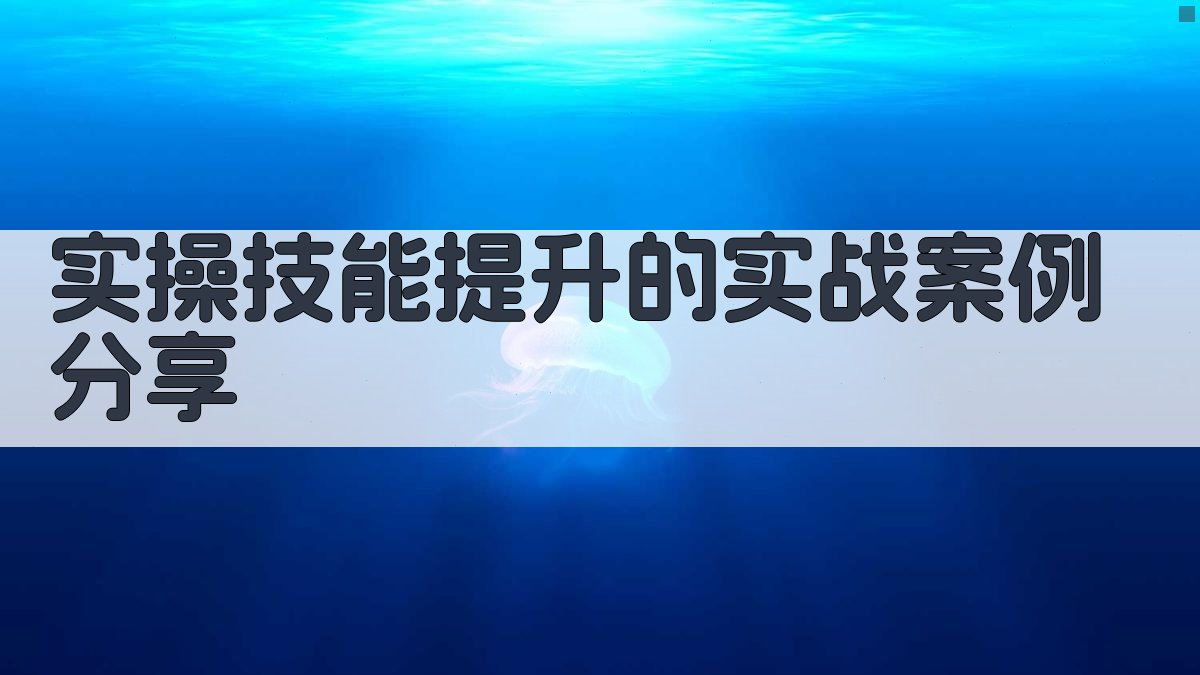 实操技能提升的实战案例分享 图2