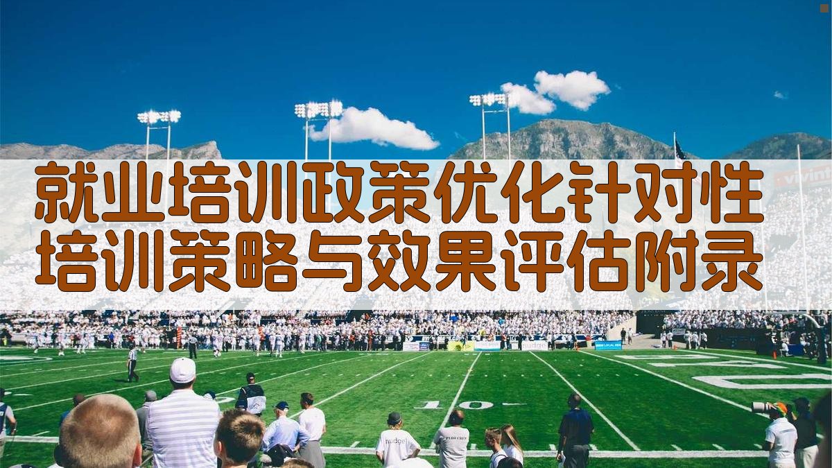 就业培训政策优化针对性培训策略与效果评估 · 附录 图4