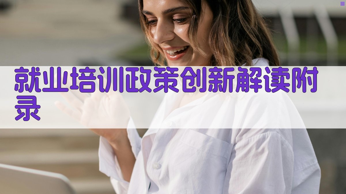 就业培训政策创新解读 · 附录 图5