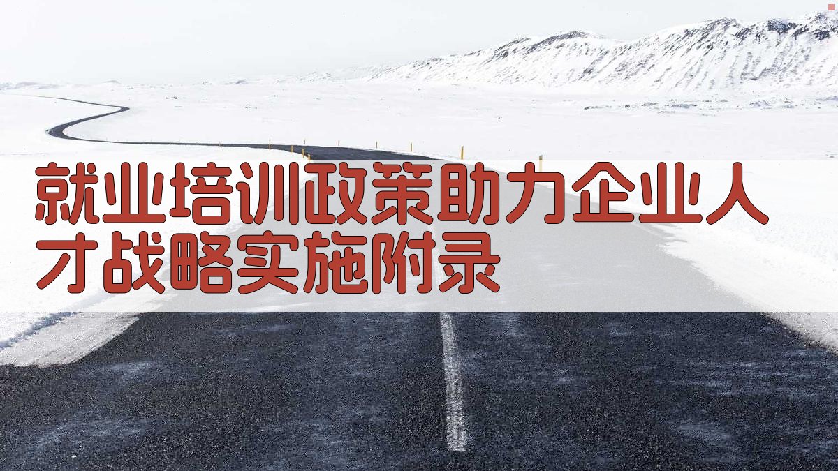 就业培训政策助力企业人才战略实施 · 附录 图5