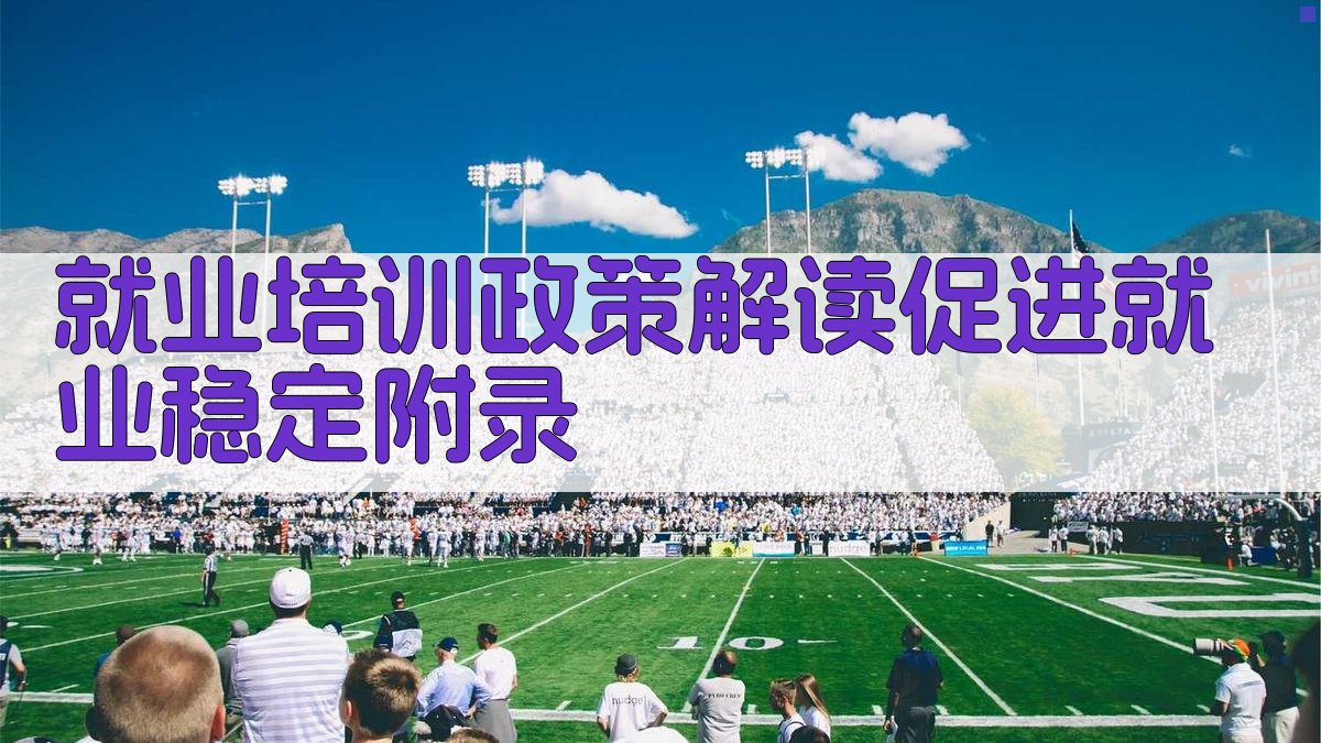 就业培训政策解读促进就业稳定 · 附录 图5