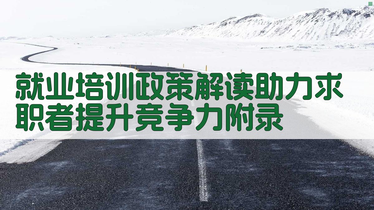 就业培训政策解读助力求职者提升竞争力 · 附录 图3