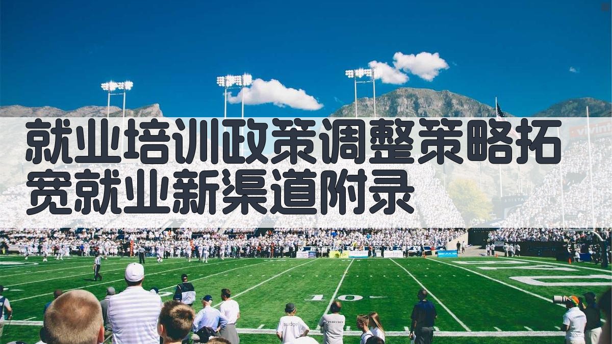 就业培训政策调整策略拓宽就业新渠道 · 附录 图2