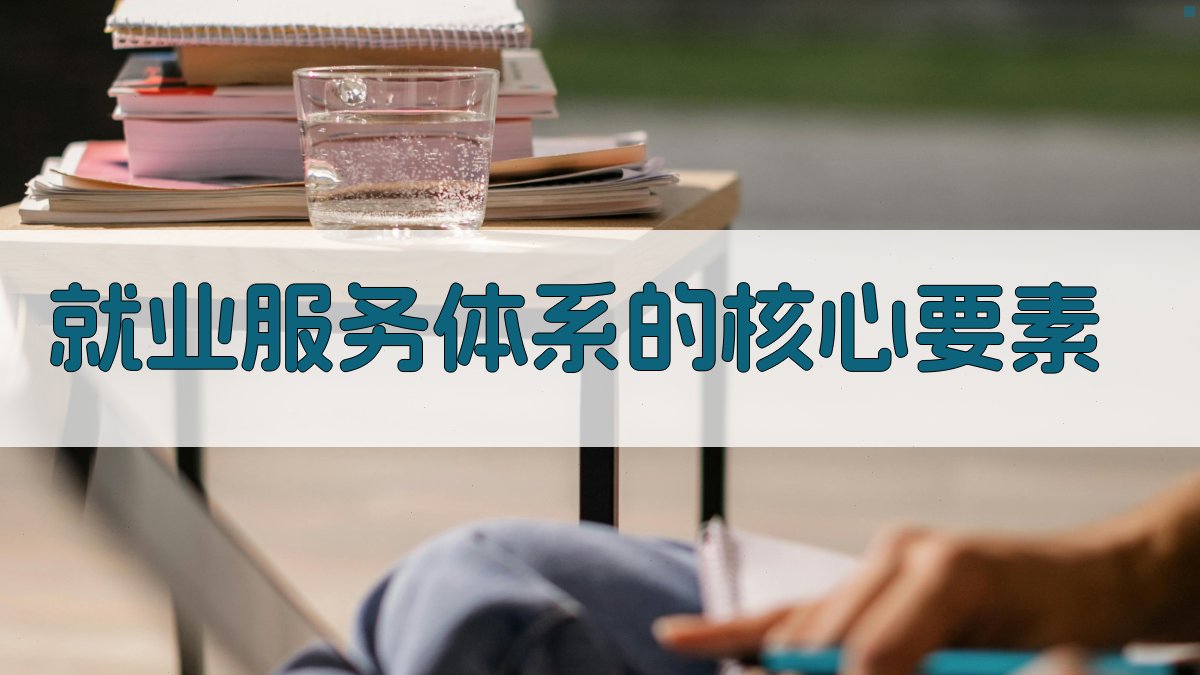 就业服务体系的核心要素 图2