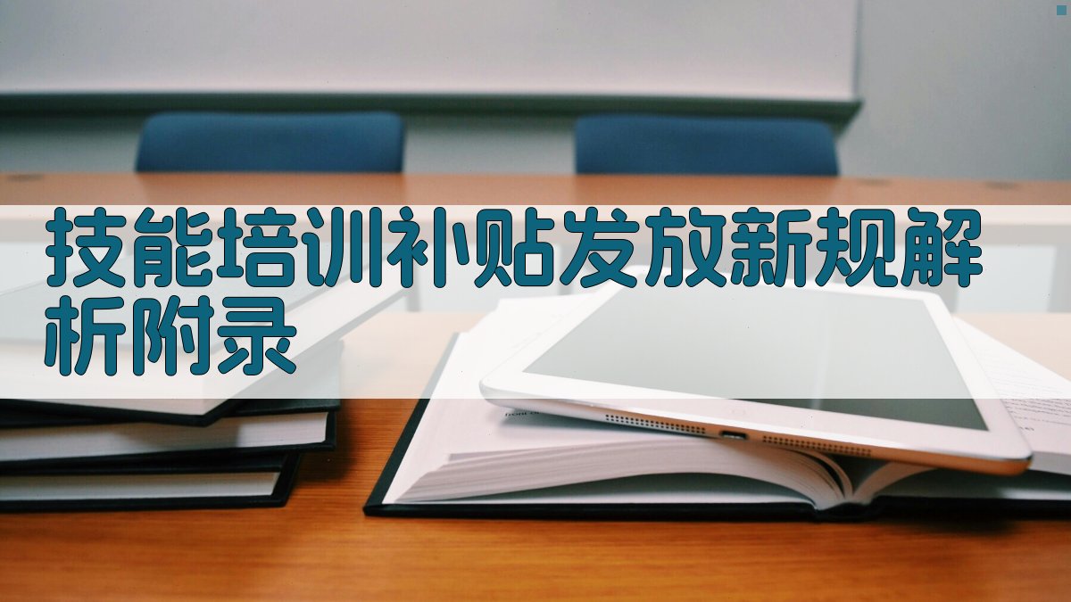 技能培训补贴发放新规解析 · 附录 图4