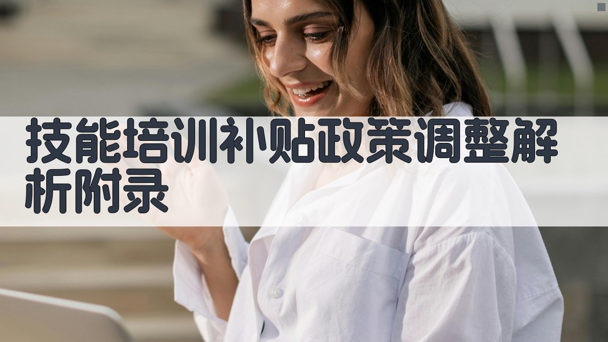 技能培训补贴政策调整解析 · 附录 图2