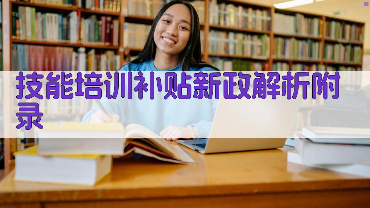 技能培训补贴新政解析 · 附录 图4