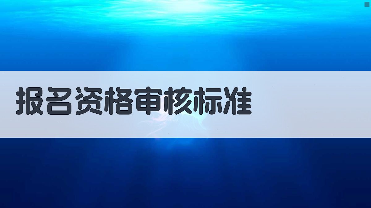 报名资格审核标准 图2