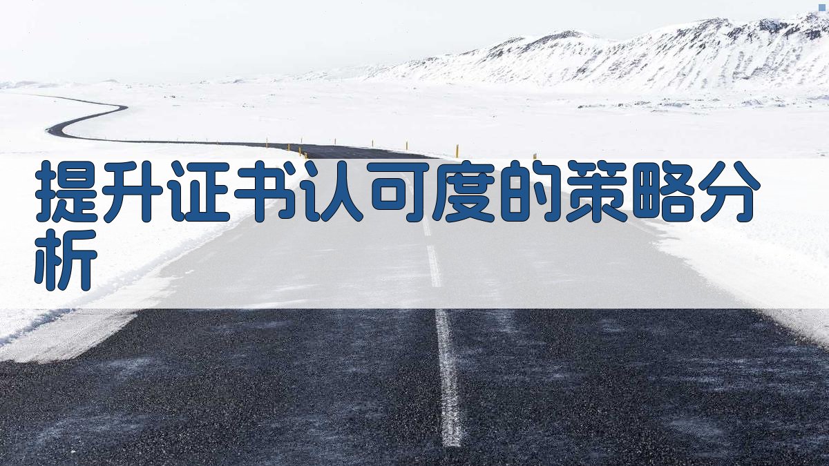 提升证书认可度的策略分析 图2