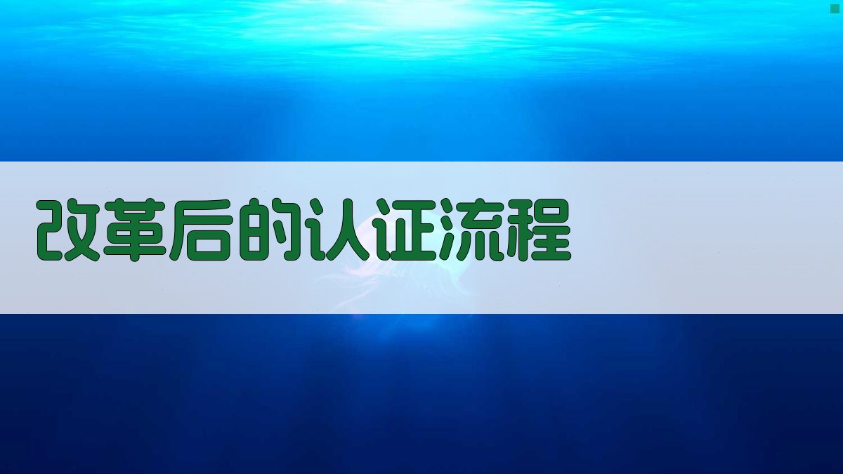 改革后的认证流程 图3