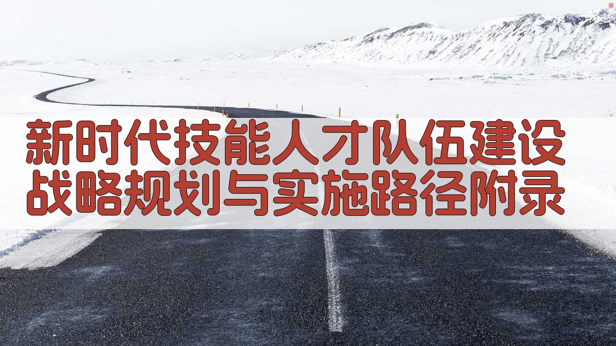 新时代技能人才队伍建设战略规划与实施路径 · 附录 图5