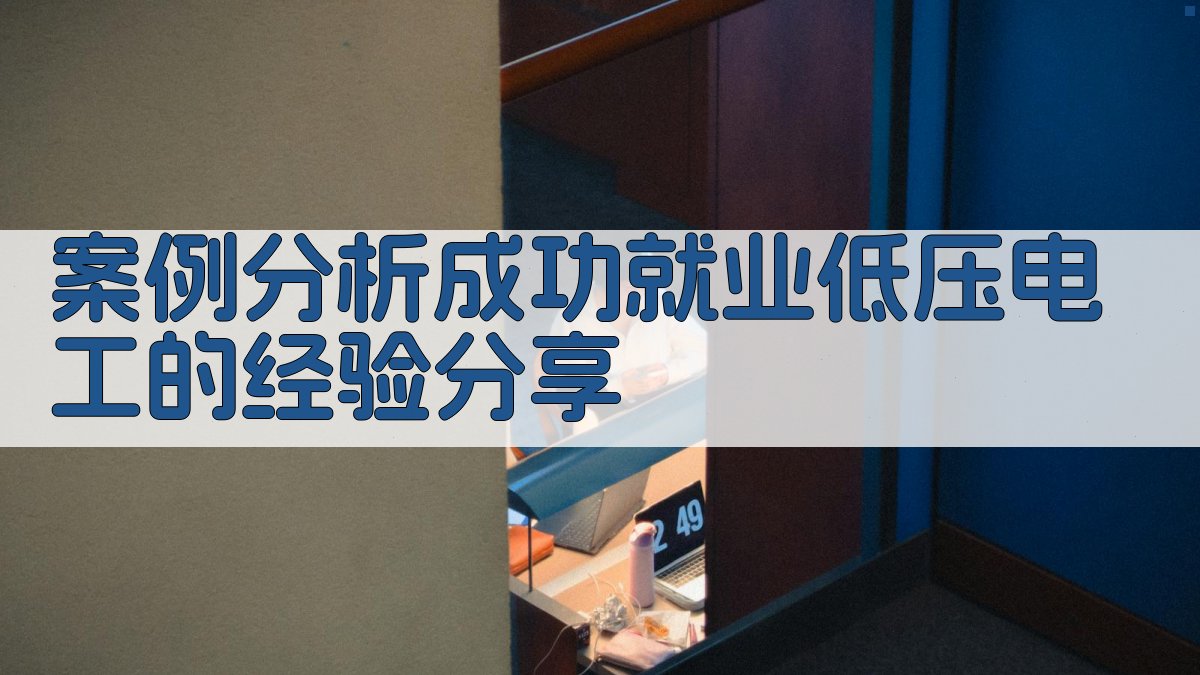 案例分析成功就业低压电工的经验分享 图3