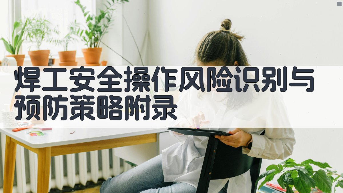 焊工安全操作风险识别与预防策略 · 附录 图4