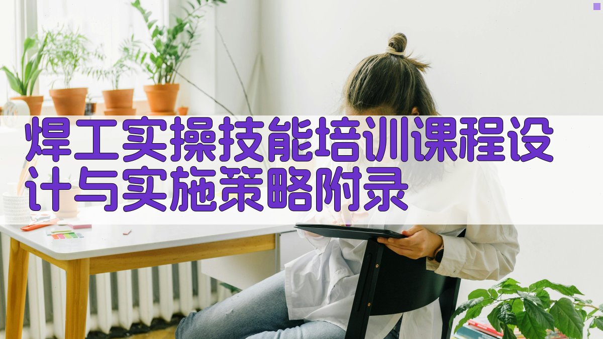 焊工实操技能培训课程设计与实施策略 · 附录 图4