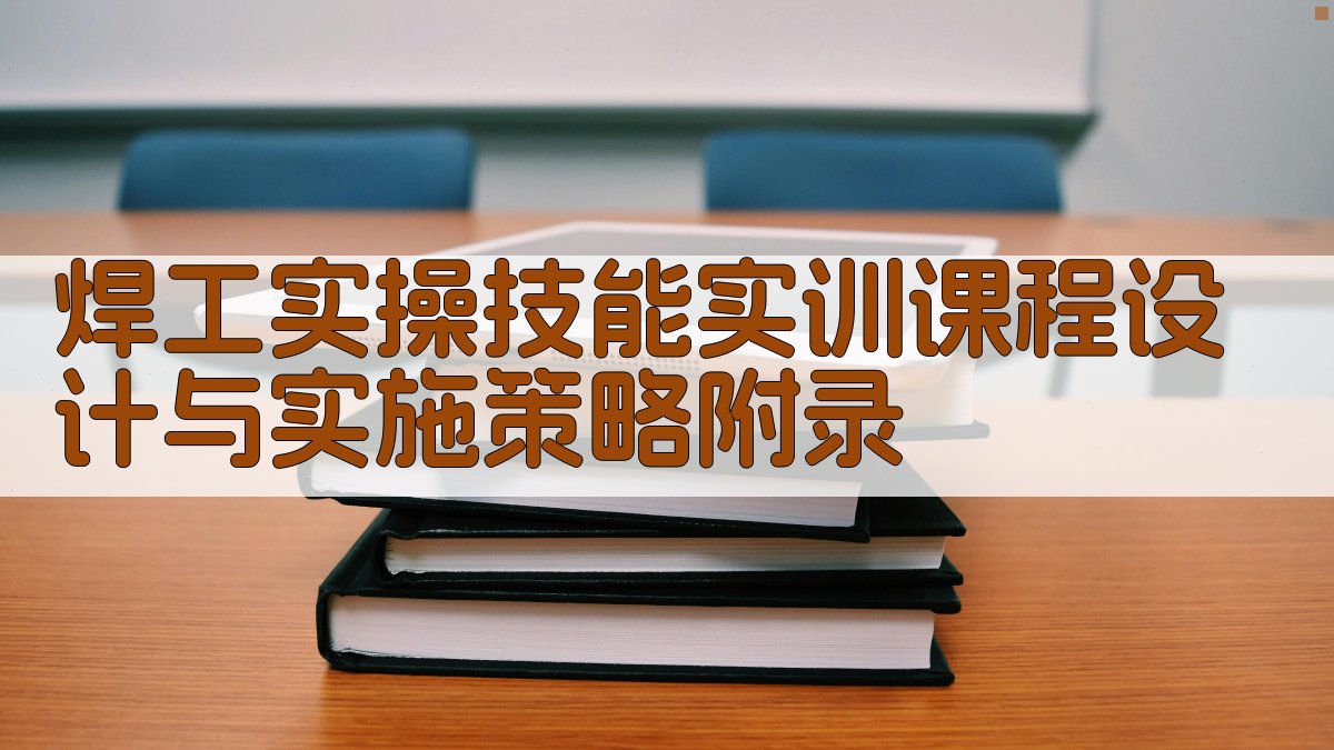 焊工实操技能实训课程设计与实施策略 · 附录 图4